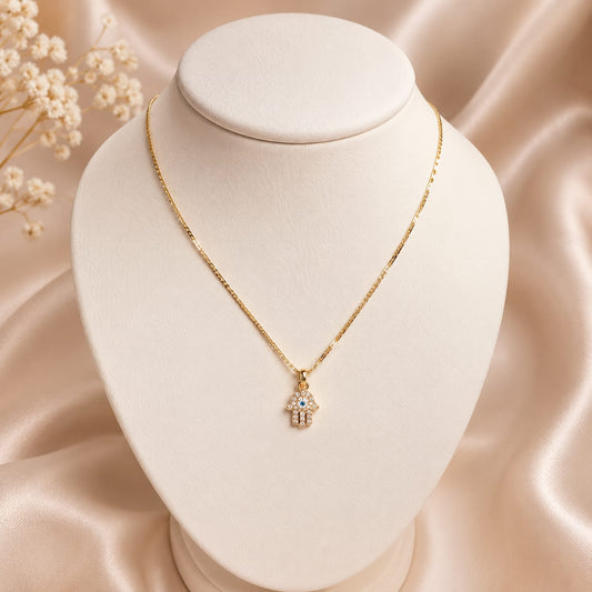 Hamsa Hand Evil Eye Necklace