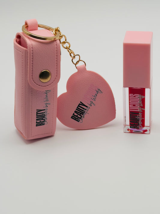 Lip Gloss Keychain with Mirror